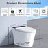 Bazyths Smart Toilet with Built-in Tank and Bidet, Auto Open/Close, Foot Sensor Flush, Heated Seat, Dryer, Elongated One-Piece Design, 12 in. Rough In, 110V-120V, ZY695A