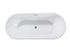 59" Acrylic Freestanding Bathtub, Stand Alone Soaking Tub, Glossy White Acrylic, Toe-tap Chrome Drain, cUPC Certified