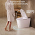 Bazyths Smart Toilet with Built-in Tank and Bidet, Auto Open/Close, Foot Sensor Flush, Heated Seat, Dryer, Elongated One-Piece Design, 12 in. Rough In, 110V-120V, ZY695A