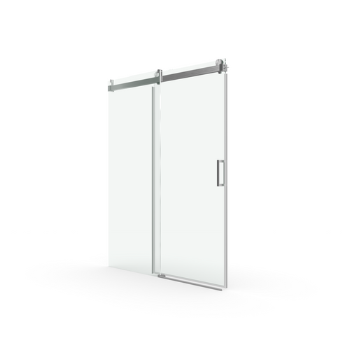 56 to 60 in. W x 76 in. H Sliding Frameless Soft-Close Shower Door with Premium 3/8 Inch (10mm) Thick Tampered Glass in Brushed Nickel 22D01-60BN