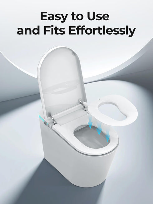 Bazyths Kids Toilet Seat for Elongated Toilets – Smart & Regular Compatible, Ideal for Ages 2-8, Easy to Clean, Comfortable & Space-Saving Design (ZYP1)
