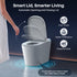 Bazyths Smart Toilet with Built-in Tank & Bidet, Quiet Flushing, Auto Open/Close, Foot Sensor Flush, Rimless Ceramic Bowl, Self-Cleaning, Tall Height, 12 in. Rough In, 110V-120V, ZY760A