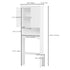 Over The Toilet Storage Cabinet, White Wood Bathroom Space Saver with Adjustable Shelf, MDF Construction, Retro-Modern Design