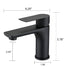 Modern Single Handle Lavatory Basin Sink Faucet with Aerated Stream in Brushed Gold, Durable Brass