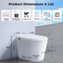 Bazyths Compact Smart Toilet for Small Bathroom, Built-in Tank & Bidet Auto Open/Close Foot Sensor Flush Dryer Heated Seat Soft Close One-Piece Design, 12 in. Rough In, 110V-120V (ZYS1 Mini)