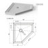 Neo-Angle Corner Drain Shower Base White Acrylic 36x36x3.5 in