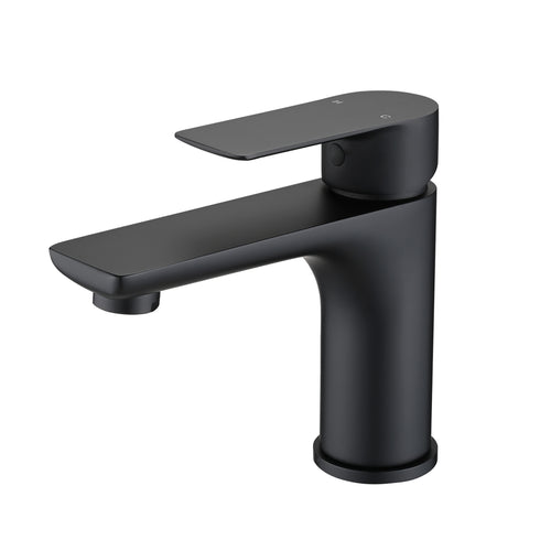 Modern Single Handle Lavatory Basin Sink Faucet with Aerated Stream in Brushed Gold, Durable Brass