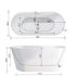 59" Acrylic Freestanding Bathtub, Stand Alone Soaking Tub, Glossy White Acrylic, Toe-tap Chrome Drain, cUPC Certified