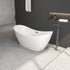 67" Acrylic Freestanding Bathtub, Gloss white, Twin slipper tub with chrome overflow and pop-up Drain, cUPC Certified