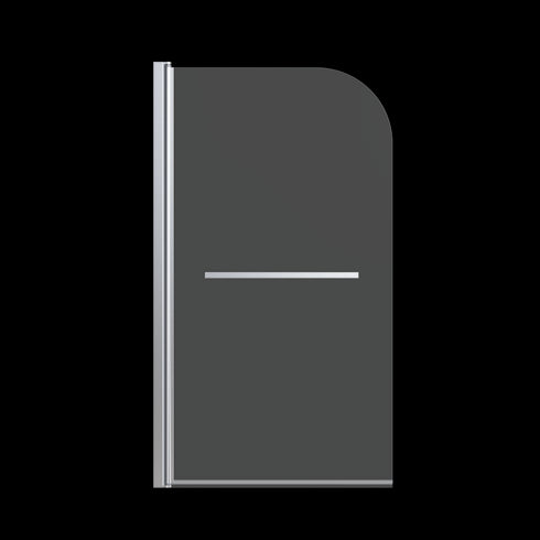 Frameless Shower Doors for Bathtub, 1/4' SGCC Tempered Glass, Chrome Finish, 31 in. W x 55 in. H