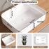 Bazyths Vessel Sink Bathroom Sink Restroom Sink Rectangle Above Counter White Porcelain Ceramic Modern Vanity Sink Art Basin Sink for Guest/Apartment Bathrooms 19.9"L x 15.6"W x 5.1"H