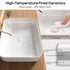 Bazyths Vessel Sink Bathroom Sink Restroom Sink Rectangle Above Counter White Porcelain Ceramic Modern Vanity Sink Art Basin Sink for Guest/Apartment Bathrooms 19.9"L x 15.6"W x 5.1"H