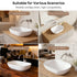 Bazyths Vessel Sink Bathroom Sink Restroom Sink Rectangle Above Counter White Porcelain Ceramic Modern Vanity Sink Art Basin Sink for Guest/Apartment Bathrooms 18.1"L x 13.2"W x 5.3"H
