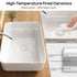 Bazyths Small Vessel Sink Bathroom Sink Restroom Sink Rectangle Above Counter White Porcelain Ceramic Modern Vanity Sink Art Basin Sink Mini Sink for Guest/Apartment Bathrooms 15.9"Lx12"Wx5.5"H