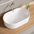 Bazyths Small Vessel Sink Bathroom Sink Restroom Sink Rectangle Above Counter White Porcelain Ceramic Modern Vanity Sink Art Basin Sink Mini Sink for Small/Apartment Bathrooms 19.3"L x 12.2"W x 5.1"H