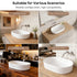 Bazyths Small Vessel Sink Bathroom Sink Restroom Sink Rectangle Above Counter White Porcelain Ceramic Modern Vanity Sink Art Basin Sink Mini Sink for Small/Apartment Bathrooms 19.3"L x 12.2"W x 5.1"H
