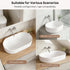 Bazyths Small Vessel Sink Bathroom Sink Restroom Sink Rectangle Above Counter White Porcelain Ceramic Modern Vanity Sink Art Basin Sink Mini Sink for Small/Apartment Bathrooms 19.3"L x 12.2"W x 5.1"H