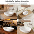 Bazyths Vessel Sink Bathroom Sink Restroom Sink Oval Washbasin Above Counter White Porcelain Ceramic Modern Vanity Sink Art Basin Sink for Guest Bathrooms Restaurant Washroom 19.7"L x 14.2"W x 5.1"H