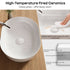 Bazyths Vessel Sink Bathroom Sink Restroom Sink Oval Washbasin Above Counter White Porcelain Ceramic Modern Vanity Sink Art Basin Sink for Guest Bathrooms Restaurant Washroom 19.7"L x 14.2"W x 5.1"H