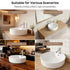 Bazyths Vessel Sink Bathroom Sink Restroom Sink Round Washbasin Above Counter White Porcelain Ceramic Modern Vanity Sink Art Basin Sink for Café Restaurant Washroom 16.1"L x 16.1"W x 5.7"H