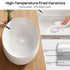 Bazyths Vessel Sink Bathroom Sink Restroom Sink Oval Washbasin Above Counter White Porcelain Ceramic Modern Vanity Sink Art Basin Sink for Bathrooms Café Restaurant Washroom 19.1"L x 13.4"W x 5.7"H